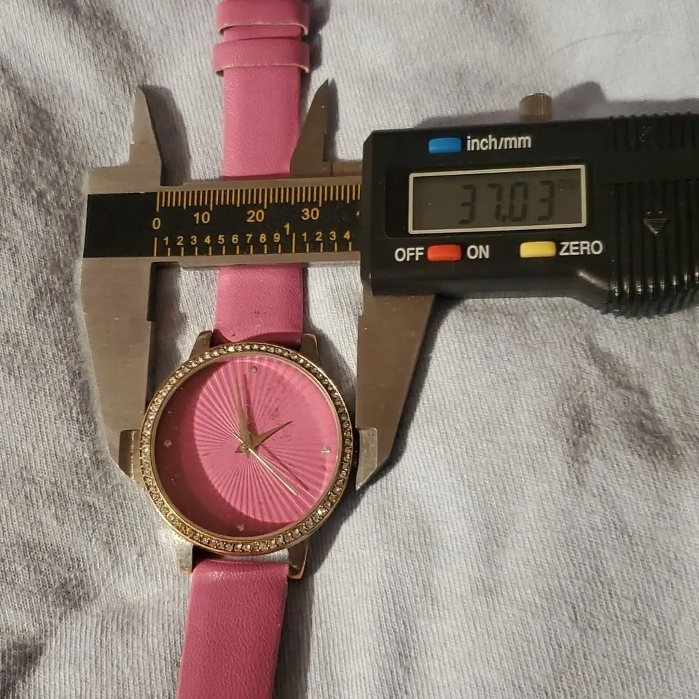 4 Manhattan by Croton Sunray Dial with Crystal Bezel Watches Pink Blue Black‎